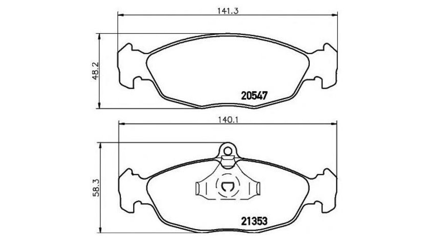 Placute de frana Daewoo CIELO limuzina (KLETN) 1995-2008 #2 039300