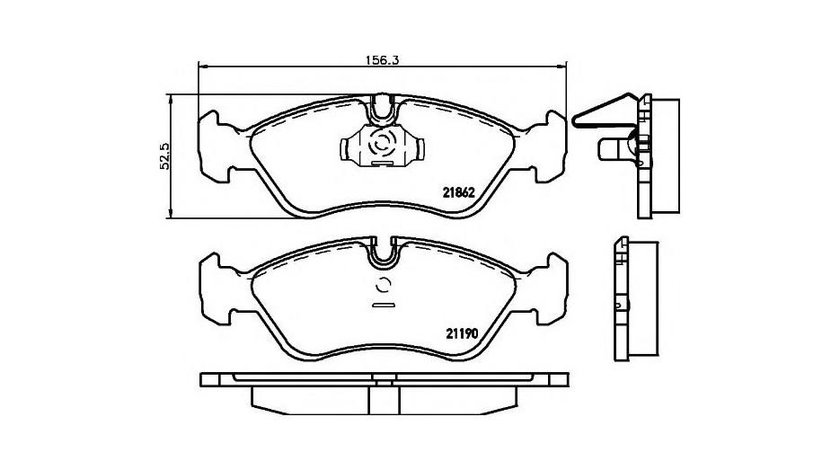 Placute de frana Daewoo ESPERO (KLEJ) 1991-1999 #2 028610