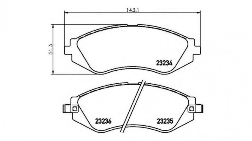 Placute de frana Daewoo ESPERO (KLEJ) 1991-1999 #3 064502