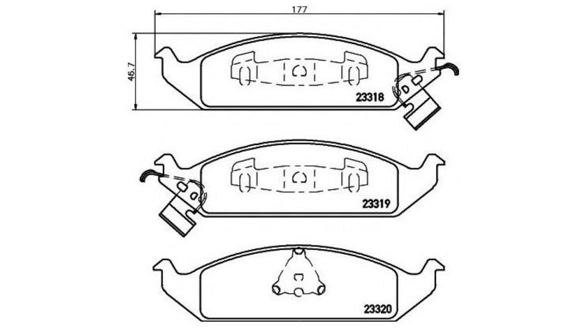 Placute de frana Dodge STRATUS 1994-2001 #2 04897746AA