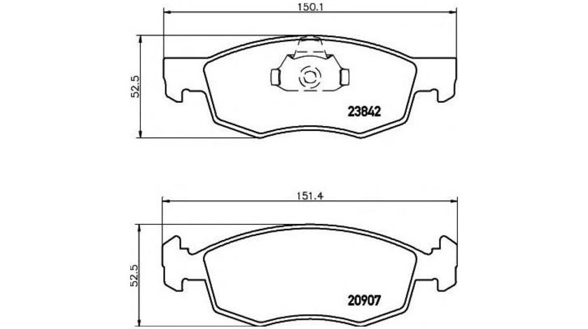 Placute de frana Fiat DOBLO Cargo (223) 2000-2016 #2 017230