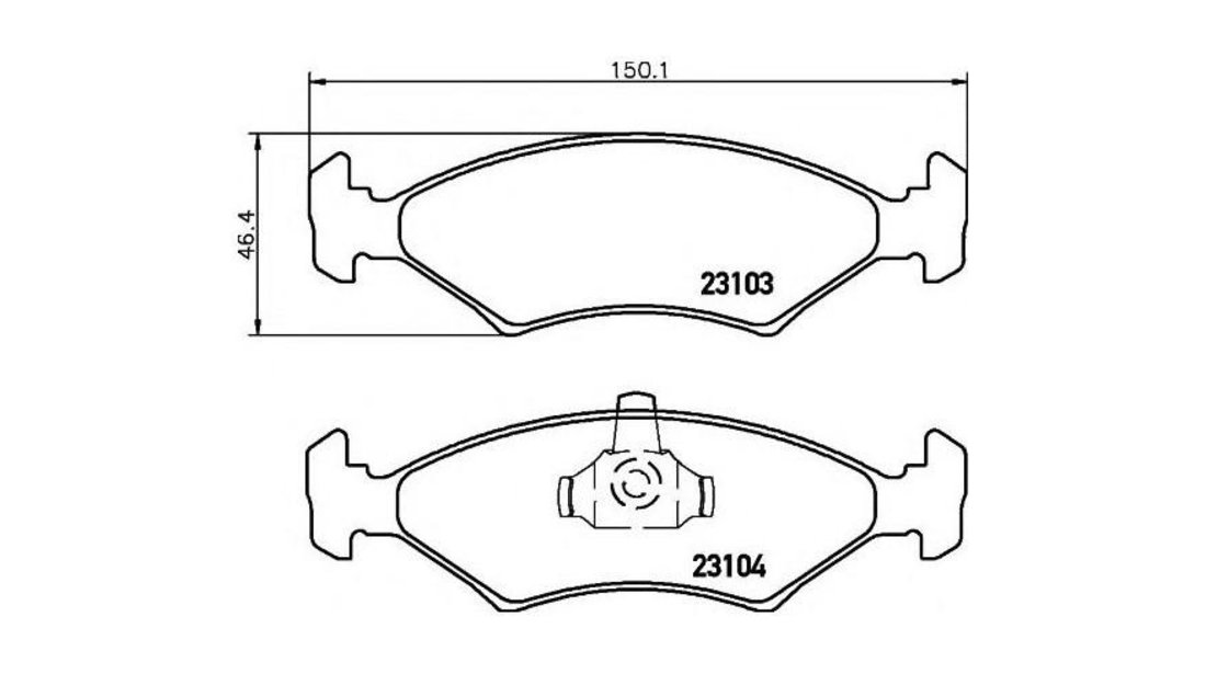 Placute de frana Ford ESCORT 86 Courrier (AVF) 1986-1990 #2 01178