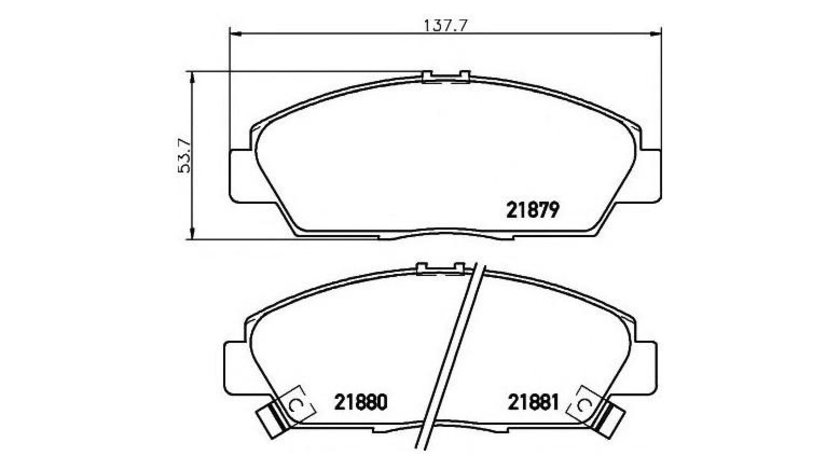 Placute de frana Honda ACCORD Mk VI (CE, CF) 1995-1998 #2 040602