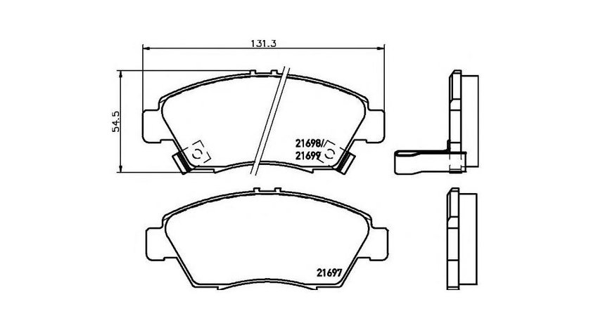 Placute de frana Honda CITY limuzina (GM) 2008-2016 #2 041902