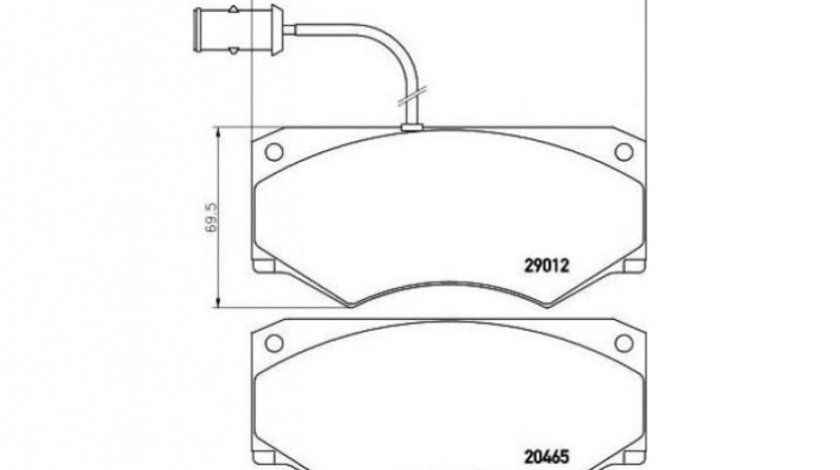 Placute de frana Iveco DAILY I caroserie inchisa/combi 1978-1998 #2 0000001908045