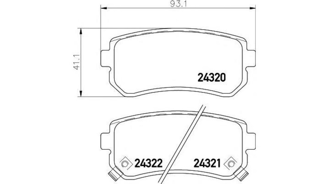 Placute de frana Kia RIO II limuzina (JB) 2005-2016 #2 0986494140