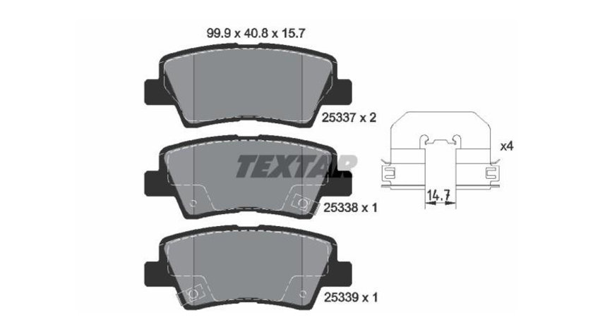 Placute de frana Kia SOUL II (PS) 2014-2016 #2 05P1710