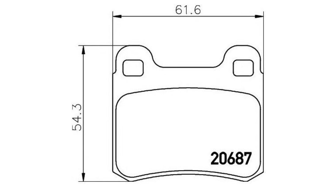 Placute de frana Mercedes E-CLASS (W124) 1993-1995 #2 0004209820