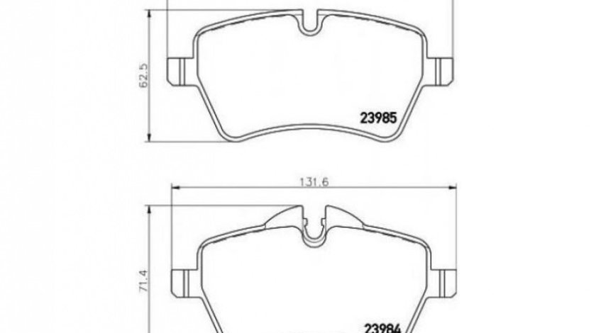 Placute de frana MINI MINI COUNTRYMAN (R60) 2010-2016 #2 0986494168