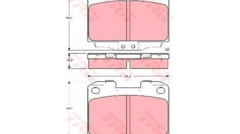 Placute de frana Mitsubishi 3000 GT cupe (Z16A) 1990-1999 #2 047600