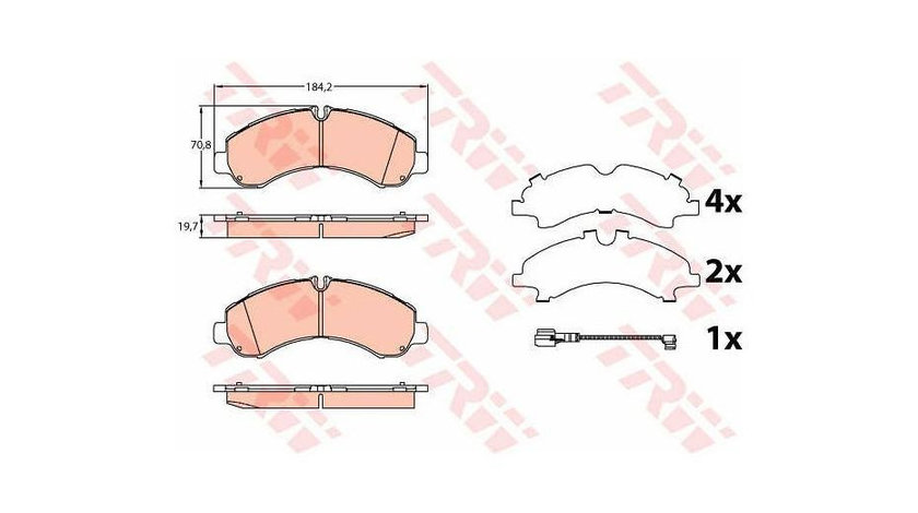 Placute de frana Mitsubishi CANTER platou / sasiu (FB_, FE_, FG_) 2001-2016 #2 164601