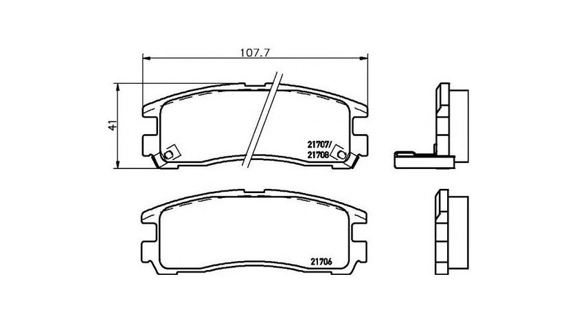 Placute de frana Mitsubishi SAPPORO Mk III (E16A) 1987-1990 #2 029102