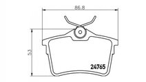 Placute de frana Peugeot PARTNER platou / sasiu 20...