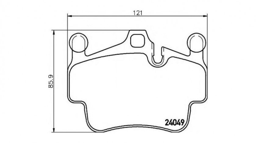 Placute de frana Porsche 911 (997) 2004-2012 #2 13046048422