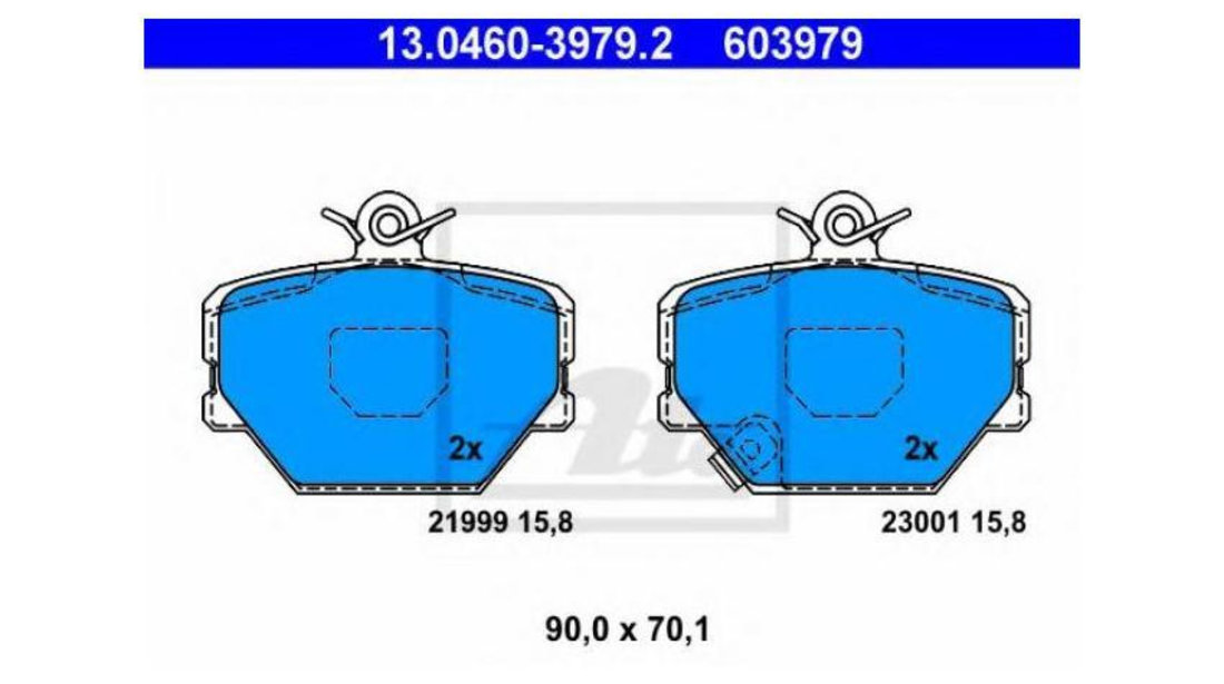 Placute de frana Smart FORTWO Cabrio (450) 2004-2007 #2 0001431V002000000