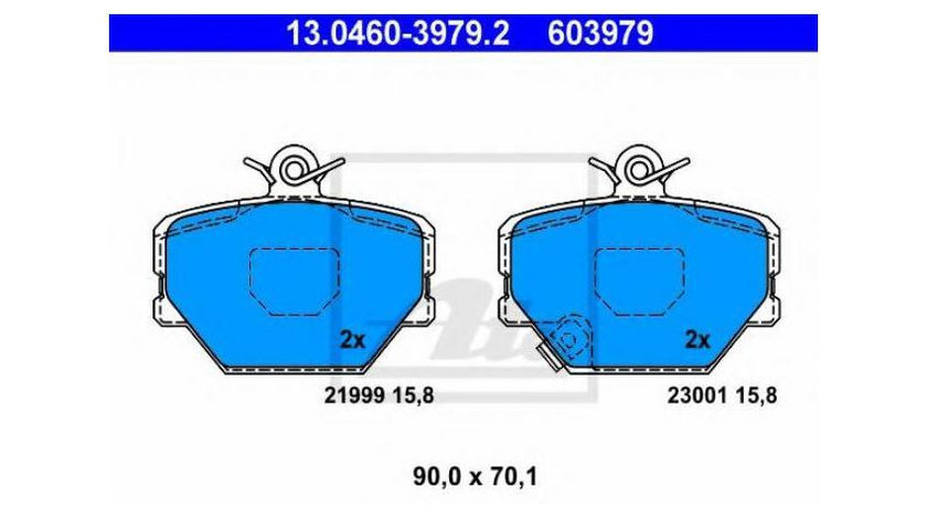 Placute de frana Smart FORTWO Cabrio (450) 2004-2007 #2 0001431V002000000