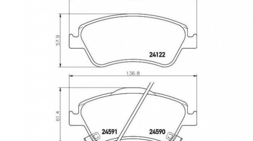 Placute de frana Toyota AURIS (NRE15_, ZZE15_, ADE15_, ZRE15_, NDE15_) 2006-2016 #2 0446502160