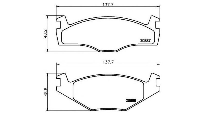 Placute de frana Volkswagen VW POLO limuzina (6KV2) 1995-2006 #2 017160