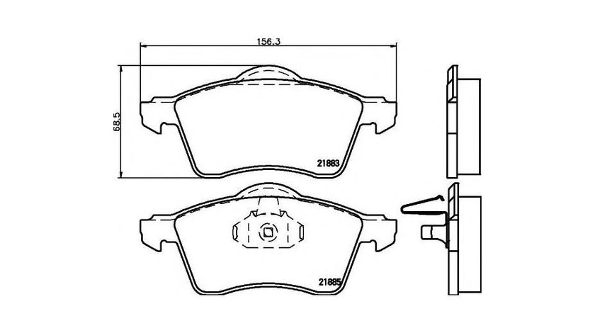 Placute de frana Volkswagen VW TRANSPORTER / CARAVELLE Mk IV bus (70XB, 70XC, 7DB, 7DW) 1990-2003 #2 061800