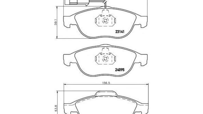 Placute frana Alfa Romeo 147 (2001-2010) [937] #2 0252314119W