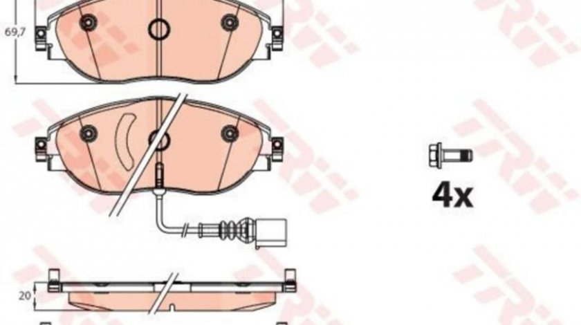 Placute frana Audi AUDI A3 (8V1) 2012-2016 #3 0986495350