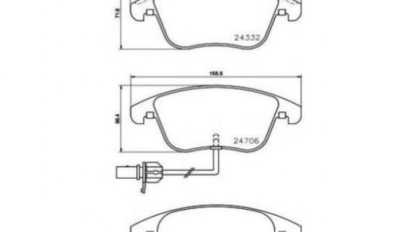 Placute frana Audi AUDI A4 Allroad (8KH, B8) 2009-2016 #2 05P1391