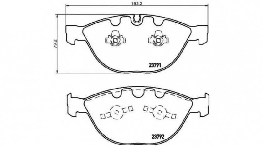 Placute frana BMW 5 (E60) 2003-2010 #2 095810