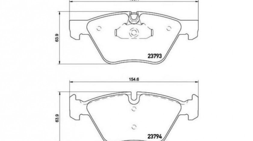 Placute frana BMW 5 (E60) 2003-2010 #2 0986494118