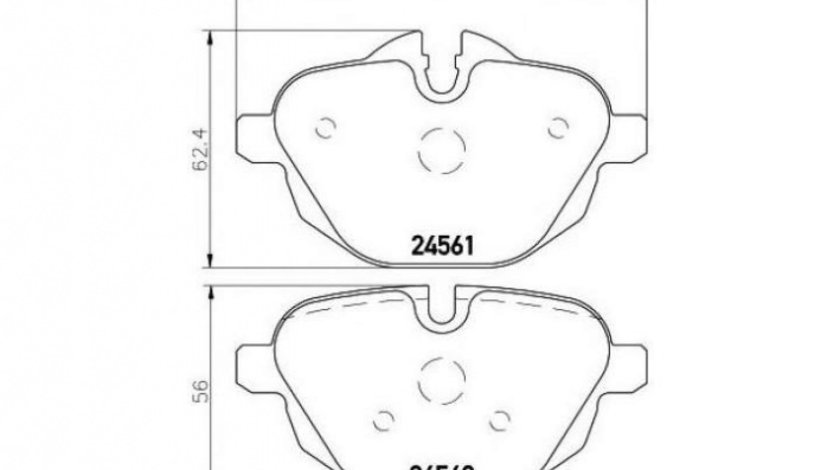 Placute frana BMW 5 Touring (F11) 2010-2016 #2 0986494432