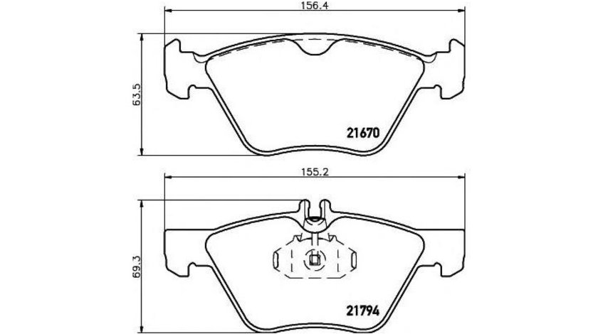 Placute frana Chrysler CROSSFIRE Roadster 2004-2008 #2 0024204520