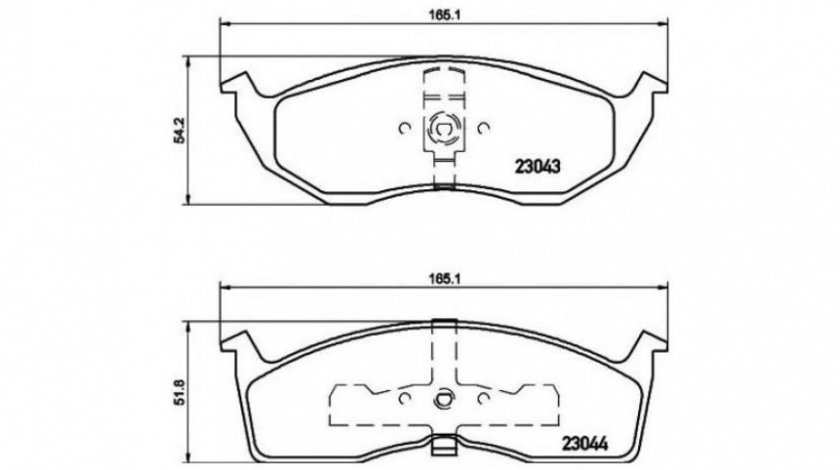 Placute frana Chrysler NEON Mk II 1999-2006 #2 044700