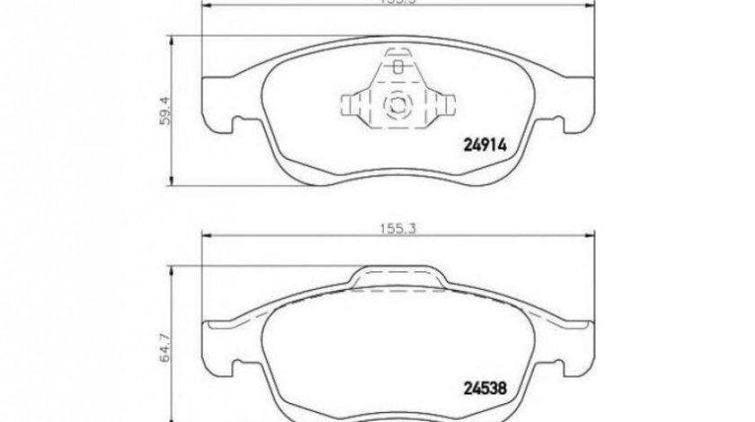 Placute frana Dacia DOKKER Express 2012-2016 #2 0986494441