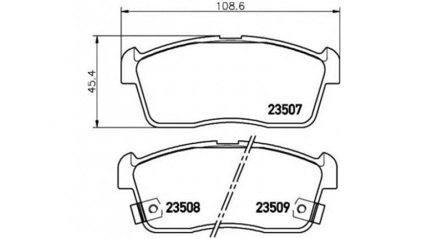 Placute frana Daihatsu COPEN (L880_, L881_) 2002-2012 #2 04465B1010