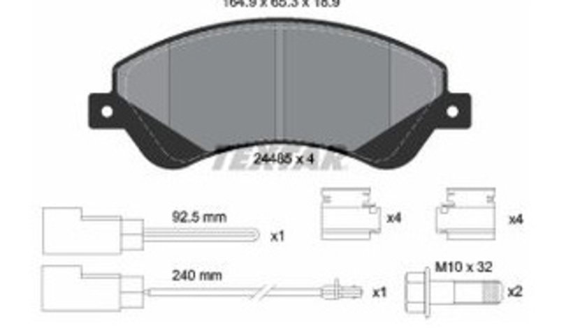 Placute frana fata Ford Transit MK6 2.2 TDCI 2448501 ( LICHIDARE DE STOC)
