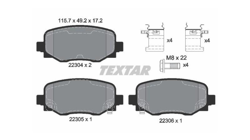 Placute frana Fiat 500X (334) 2014-2016 #2 1501229336