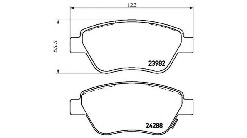 Placute frana Fiat DOBLO Cargo (223) 2000- #2 05P1247