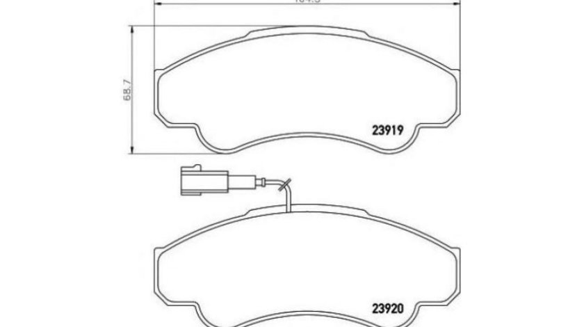 Placute frana Fiat DUCATO caroserie (230L) 1994-2002 #2 05P967