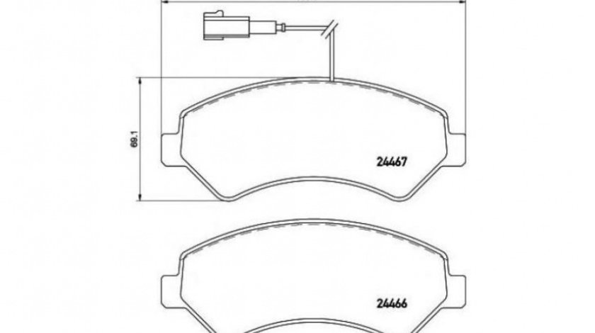 Placute frana Fiat DUCATO platou / sasiu (250, 290) 2006-2016 #3 1612433680