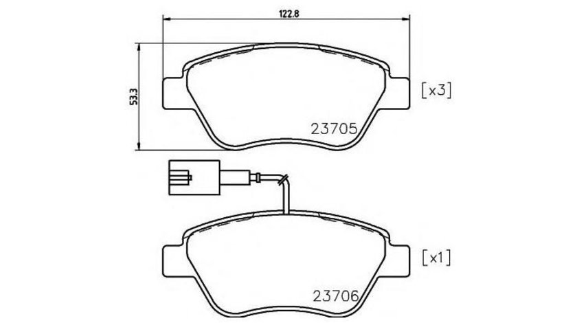 Placute frana Fiat STILO (192) 2001-2010 #2 085801