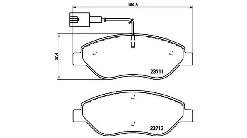 Placute frana Fiat STILO Multi Wagon (192) 2003-2008 #2 2371104