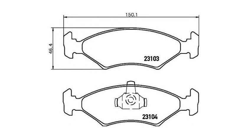 Placute frana Ford COURIER caroserie (F3L, F5L) 1991-1996 #2 01178