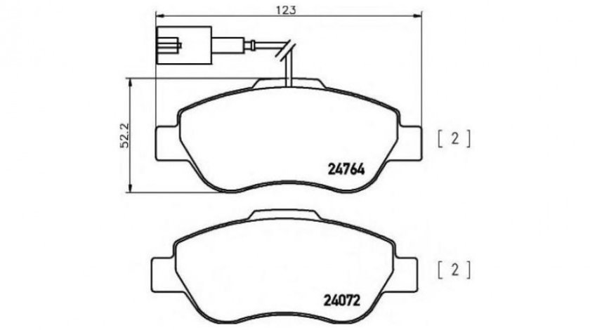 Placute frana Ford KA (RU8) 2008-2016 #2 1778384