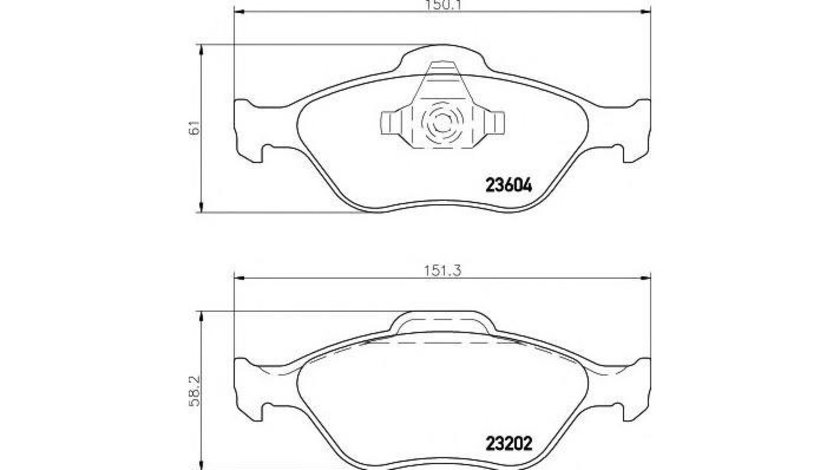 Placute frana Ford PUMA (EC_) 1997-2002 #2 076600