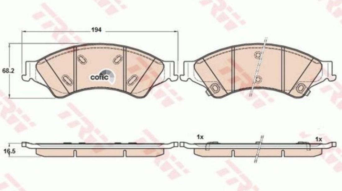 Placute frana Ford RANGER (TKE) 2011-2016 #2 05P1768