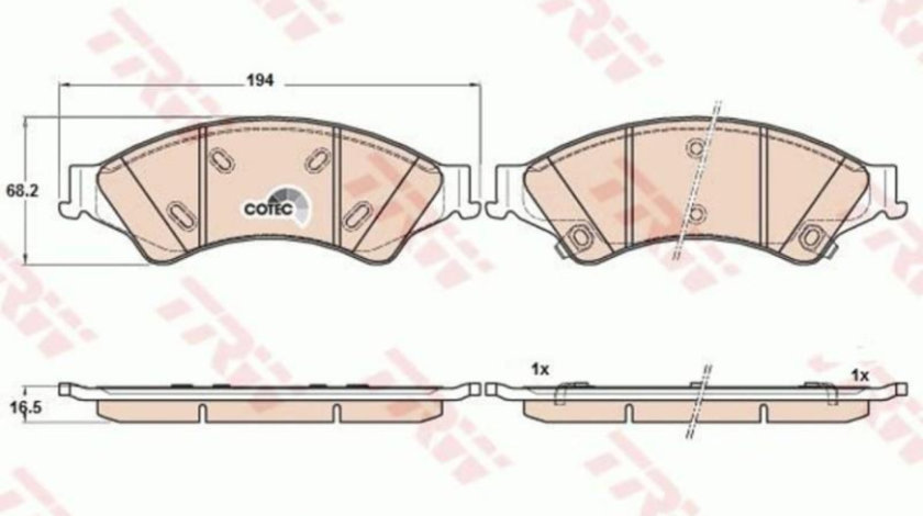 Placute frana Ford RANGER (TKE) 2011-2016 #2 05P1768