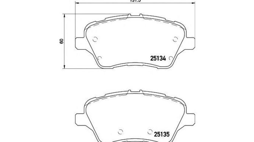 Placute frana Ford TRANSIT COURIER caroserie 2014-2016 #2 151400