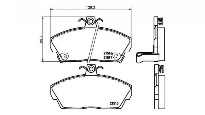 Placute frana Honda CONCERTO (HW) 1989-1996 #2 033702