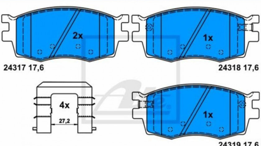 Placute frana Hyundai ACCENT III limuzina (MC) 2005-2010 #2 0986494139