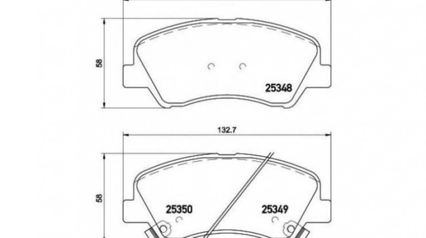 Placute frana Hyundai ACCENT IV limuzina (RB) 2010-2016 #2 0986494563