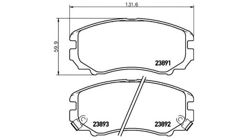 Placute frana Hyundai COUPE (GK) 2001-2009 #2 095312